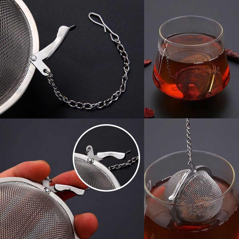 oxt 3PCS Premium Tea Infusers  Loose Leaf Tea  Upgraded Tea Strainers and Tea Balls for Flavoring Herbal Spices and Seasonings - Image 3